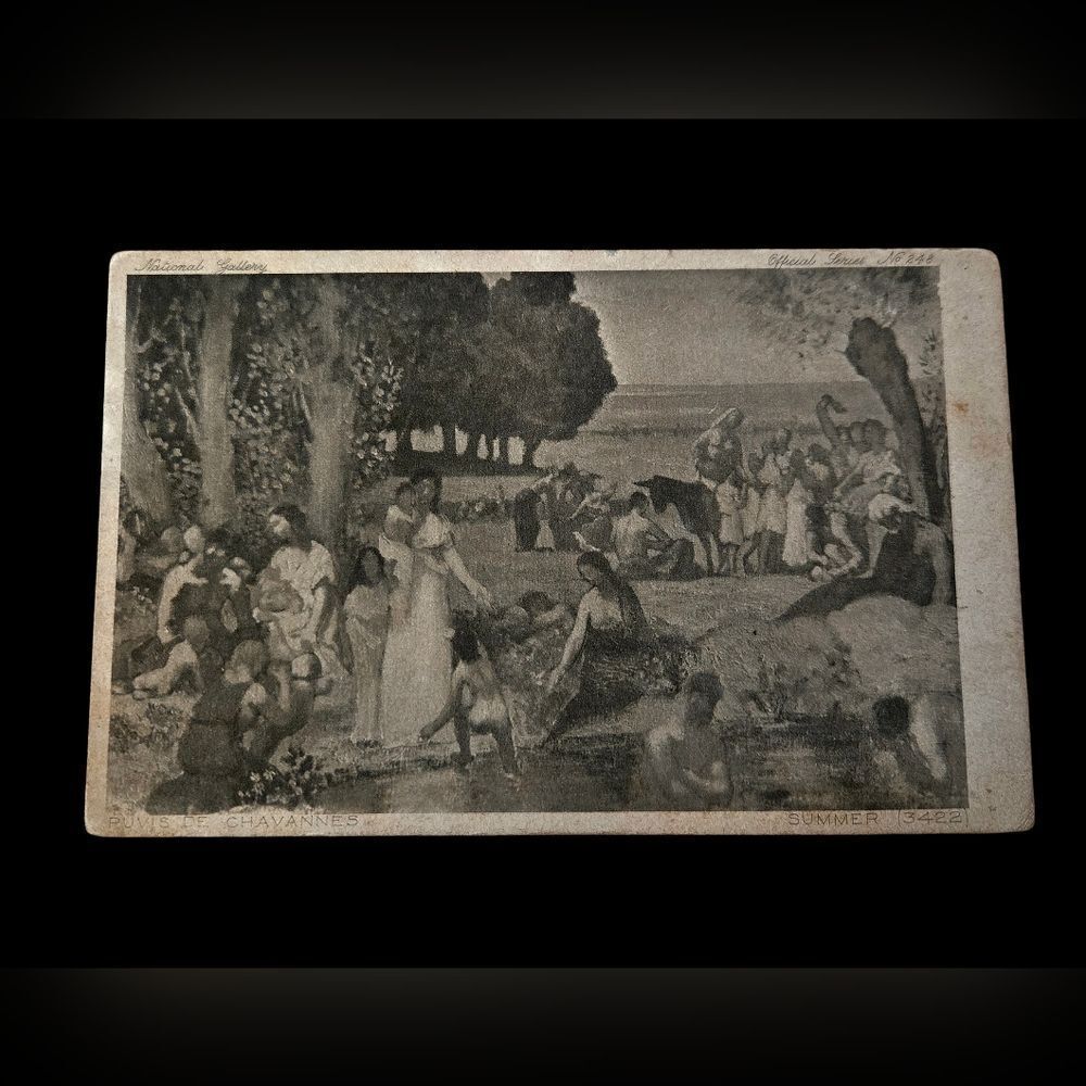 "5/$40" Antique Historical Foreign Puvis D Chavannes Postcard